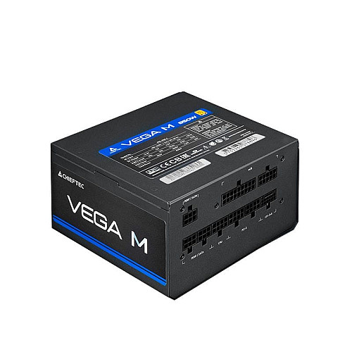 Блок питания CHIEFTEC Vega M (1000W), >90%, 80+ Gold, 135мм FDB, 1xMB 24pin(20+4), 2xCPU 8pin(4+4), 3xMolex, 6xSATA, 4xPCIe 8pin(6+2), 1xP