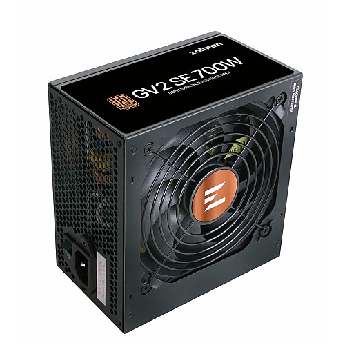 Блок питания Zalman GV2SE (700W) 88%, 80+ Bronze, 120мм, 1xMB 24pin(20+4), 1xCPU(4+4pin+8pin), 4xMolex, 6xSATA, 4xPCIe 8pin(6+2)