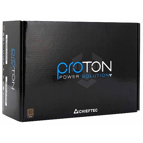 Блок питания CHIEFTEC Proton (500W), >85%, 80+ Bronze, 120мм, 1xMB 24pin(20+4), 1xCPU 8pin(4+4), 3xMolex, 6xSATA, 2xPCIe 8pin(6+2)