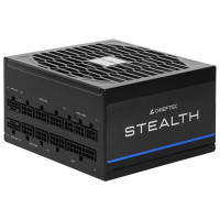 Блок живлення CHIEFTEC Stealth (1200W), >92%, 80+ Platinum, 135мм FDB, 1xMB 24pin(20+4), 2xCPU 8pin(4+4), 2xMolex, 10xSATA, 3xPCIe 8pin(6+2), 2xPCIe GEN5 16pin, Fully Modular