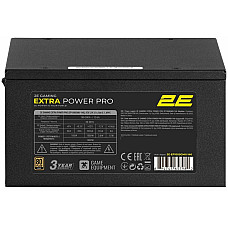 Блок живлення 2E GAMING Extra Power Pro ATX3.1 GEN5.0  (1000W), >90%, 80+ Gold, 140мм, 1xMB 24pin(20+4), 2xCPU 8pin(4+4), 3xMolex, 6xSATA, 4xPCIe 8pin(6+2), 1xPCIe GEN5 16pin, Full Modular