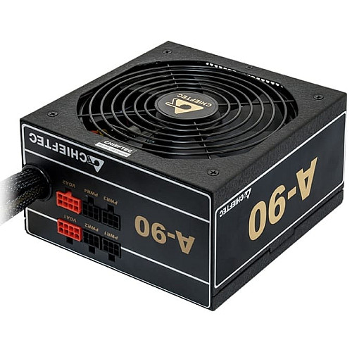 Блок питания CHIEFTEC A-90 (650W), >90%, 140мм, 1xMB 24pin(20+4), 1xCPU 8pin(4+4), 3xMolex, 6xSATA, 2xPCIe 8pin(6+2), Modular