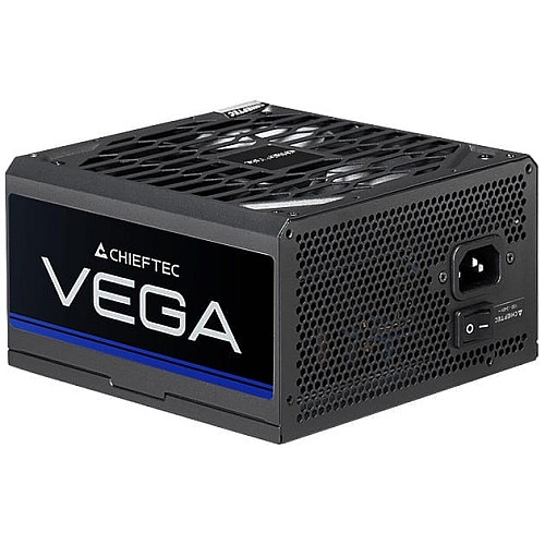 Блок питания CHIEFTEC Vega (850W), >90%, 80+ Gold, 135мм FDB, 1xMB 24pin(20+4), 2xCPU 8pin(4+4), 3xMolex, 6xSATA, 4xPCIe 8pin(6+2), 1xPCI