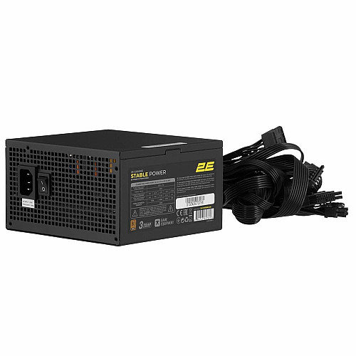 Блок живлення 2E GAMING Stable Power ATX3.1 (500W), >85%, 80+ Bronze, 120мм, 1xMB 24pin(20+4), 2xCPU 8pin(4+4), 3xMolex, 6xSATA, 2xPCIe 8pin(6+2)