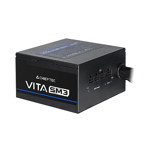 Блок питания CHIEFTEC Vita SM3 (650W), >85%, 80+ Bronze, 120мм, 1xMB 24pin(20+4), 2xCPU 8pin(4+4), 3xMolex, 6xSATA, 2xPCIe 8pin(6+2), 1x