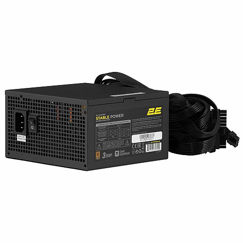 Блок живлення 2E GAMING Stable Power Pro ATX3.1 GEN5.0 (700W), >85%, 80+ Bronze, 120мм, 1xMB 24pin(20+4), 2xCPU 8pin(4+4), 3xMolex, 6xSATA, 4xPCIe 8pin(6+2), 1xPCIe GEN5 16pin