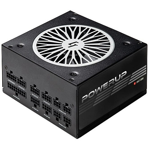 Блок питания CHIEFTEC PowerUP (850W), >90%, 80+ Gold, 120мм, 1xMB 24pin(20+4), 2xCPU 8pin(4+4), 3xMolex, 9xSATA, 6xPCIe 8pin(6+2), Fully Modular