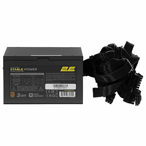 Блок живлення 2E GAMING Stable Power Pro ATX3.1 GEN5.0 (700W), >85%, 80+ Bronze, 120мм, 1xMB 24pin(20+4), 2xCPU 8pin(4+4), 3xMolex, 6xSATA, 4xPCIe 8pin(6+2), 1xPCIe GEN5 16pin