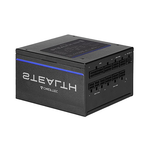Блок питания CHIEFTEC Stealth (1000W), >92%, 80+ Platinum, 135мм FDB, 1xMB 24pin(20+4), 2xCPU 8pin(4+4), 2xMolex, 10xSATA, 3xPCIe 8pin(6+2), 1