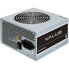 Блок живлення CHIEFTEC Value  (400W), >80%, 80+ White(230V Only), 120мм, 1xMB 24pin(20+4), 1xCPU 8pin(4+4), 2xMolex, 3xSATA, 1xPCIe 8pin(6+2), Bulk
