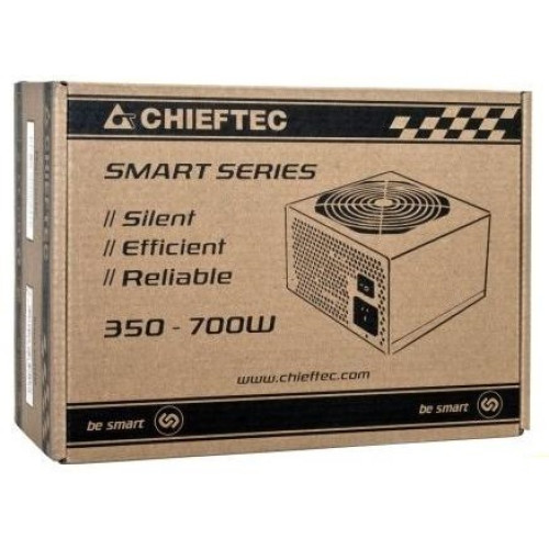Блок живлення CHIEFTEC Smart  (650W), >85%, 120мм, 1xMB 24pin(20+4), 1xCPU 8pin(4+4), 2xMolex, 6xSATA, 2xPCIe 8pin(6+2)