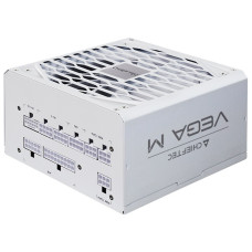 Блок живлення CHIEFTEC Vega M  (850W), >90%, 80+ Gold, 135мм FDB, 1xMB 24pin(20+4), 2xCPU 8pin(4+4), 3xMolex, 6xSATA, 4xPCIe 8pin(6+2), 1xPCIe GEN5 16pin, Fully Modular, White