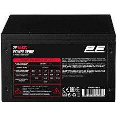 Блок живлення 2E Basic Power  (600W), >80%, 120мм, 1xMB 24pin(20+4), 1xCPU 8pin(4+4), 3xMolex, 4xSATA, 2xPCIe 8pin(6+2)