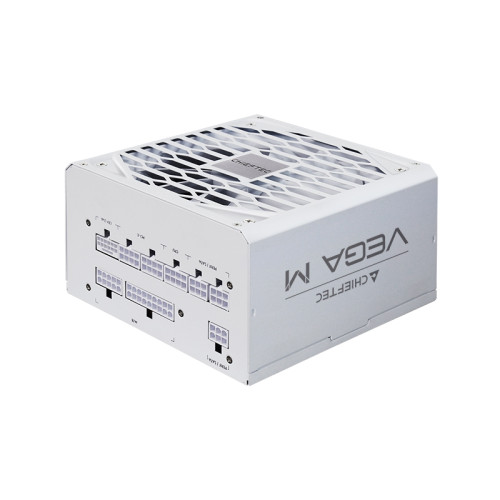 Блок живлення CHIEFTEC Vega M  (850W), >90%, 80+ Gold, 135мм FDB, 1xMB 24pin(20+4), 2xCPU 8pin(4+4), 3xMolex, 6xSATA, 4xPCIe 8pin(6+2), 1xPCIe GEN5 16pin, Fully Modular, White
