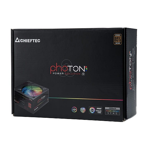 Блок питания CHIEFTEC Photon (750W), >85%, 120мм, 1xMB 24pin(20+4), 1xCPU 8pin(4+4), 4xMolex, 6xSATA, 4xPCIe 8pin(6+2), Modular
