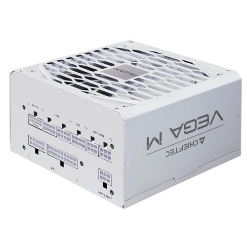 Блок живлення CHIEFTEC Vega M  (750W), >90%, 80+ Gold, 135мм FDB, 1xMB 24pin(20+4), 2xCPU 8pin(4+4), 3xMolex, 6xSATA, 4xPCIe 8pin(6+2), 1xPCIe GEN5 16pin, Fully Modular, White