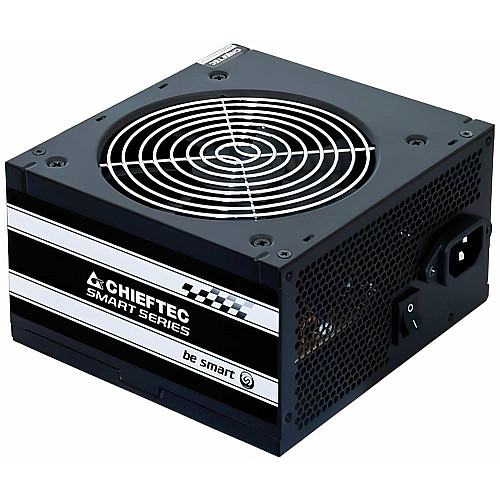 Блок питания CHIEFTEC Smart (600W), >85%, 120мм, 1xMB 24pin(20+4), 1xCPU 8pin(4+4), 2xMolex, 4xSATA, 2xPCIe 8pin(6+2)