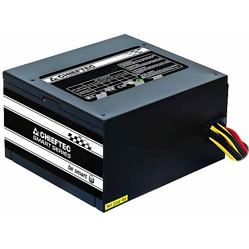 Блок питания CHIEFTEC Smart (600W), >85%, 120мм, 1xMB 24pin(20+4), 1xCPU 8pin(4+4), 2xMolex, 4xSATA, 2xPCIe 8pin(6+2)