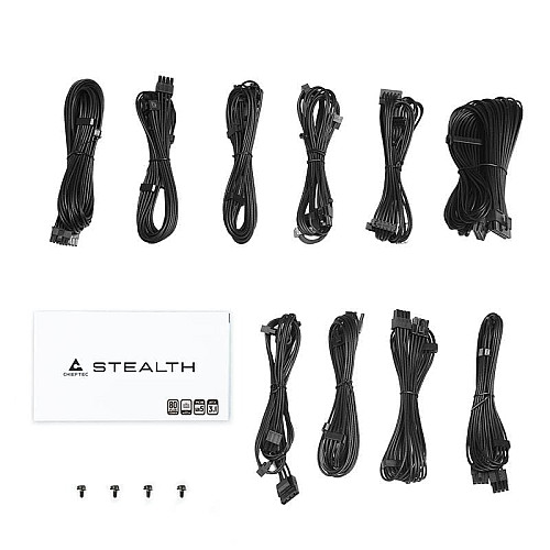 Блок питания CHIEFTEC Stealth (1000W), >92%, 80+ Platinum, 135мм FDB, 1xMB 24pin(20+4), 2xCPU 8pin(4+4), 2xMolex, 10xSATA, 3xPCIe 8pin(6+2), 1