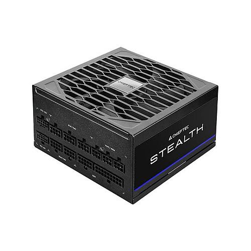 Блок питания CHIEFTEC Stealth (1000W), >92%, 80+ Platinum, 135мм FDB, 1xMB 24pin(20+4), 2xCPU 8pin(4+4), 2xMolex, 10xSATA, 3xPCIe 8pin(6+2), 1