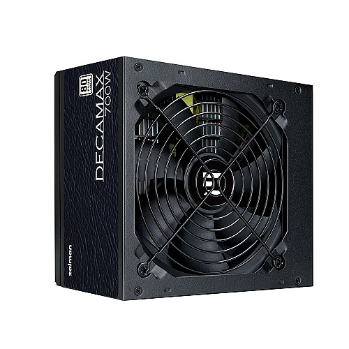 Блок живлення Zalman Decamax  (700W) 85%, 80 Plus, 120мм, 1xMB 24pin(20+4), 1xCPU 8(4+4)+4pin, 3xMolex, 6xSATA, 4xPCIe 8pin(6+2)