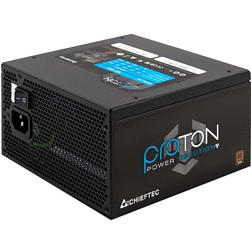 Блок питания CHIEFTEC Proton (500W), >85%, 80+ Bronze, 120мм, 1xMB 24pin(20+4), 1xCPU 8pin(4+4), 3xMolex, 6xSATA, 2xPCIe 8pin(6+2)