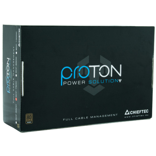 Блок живлення CHIEFTEC Proton (1000W), >85%, 80+ Bronze, 140мм, 1xMB 24pin(20+4), 1xCPU 8pin(4+4), 1xCPU 8pin, 3xMolex, 9xSATA, 6xPCIe 8pin(6+2), Fully Modular