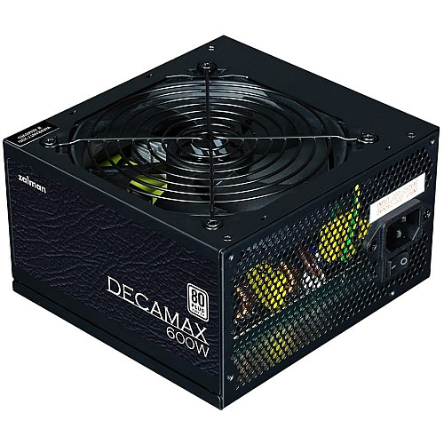 Блок питания Zalman Decamax (600W) 85%, 80 Plus, 120мм, 1xMB 24pin(20+4), 1xCPU 8pin(4+4), 3xMolex, 6xSATA, 2xPCIe 8pin(6+2)