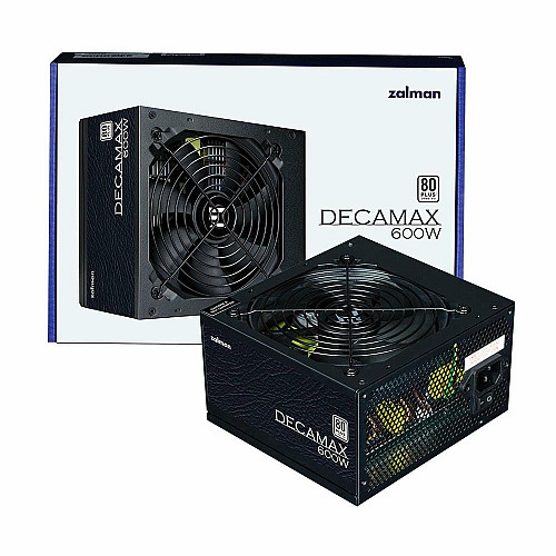 Блок питания Zalman Decamax (600W) 85%, 80 Plus, 120мм, 1xMB 24pin(20+4), 1xCPU 8pin(4+4), 3xMolex, 6xSATA, 2xPCIe 8pin(6+2)