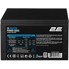 Блок живлення 2E Master Power  (750W), >80%, 80+ White, 120мм, 1xMB 24pin(20+4), 1xCPU 8pin(4+4), 3xMolex, 5xSATA, 4xPCIe 8pin(6+2)