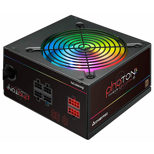 Блок питания CHIEFTEC Photon (750W), >85%, 120мм, 1xMB 24pin(20+4), 1xCPU 8pin(4+4), 4xMolex, 6xSATA, 4xPCIe 8pin(6+2), Modular