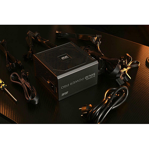 Блок живлення 2E GAMING Solid Power Pro ATX3.1 GEN5.0  (650W), >85%, 80+ Bronze, 120мм, 1xMB 24pin(20+4), 2xCPU 8pin(4+4), 3xMolex, 6xSATA, 4xPCIe 8pin(6+2), 1x12VHPWR, Semi Modular