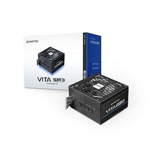 Блок питания CHIEFTEC Vita SM3 (850W), >85%, 80+ Bronze, 120мм, 1xMB 24pin(20+4), 2xCPU 8pin(4+4), 3xMolex, 6xSATA, 4xPCIe 8pin(6+2), 1x