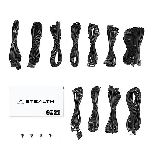 Блок питания CHIEFTEC Stealth (1200W), >92%, 80+ Platinum, 135мм FDB, 1xMB 24pin(20+4), 2xCPU 8pin(4+4), 2xMolex, 10xSATA, 3xPCIe 8pin(6+2), 2