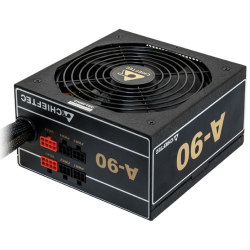 Блок живлення CHIEFTEC A-90  (750W), >90%, 140мм, 1xMB 24pin(20+4), 1xCPU 8pin(4+4), 3xMolex, 8xSATA, 4xPCIe 8pin(6+2), Modular