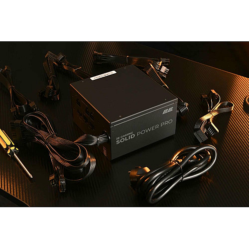 Блок живлення 2E GAMING Solid Power Pro ATX3.1 GEN5.0  (650W), >85%, 80+ Bronze, 120мм, 1xMB 24pin(20+4), 2xCPU 8pin(4+4), 3xMolex, 6xSATA, 4xPCIe 8pin(6+2), 1x12VHPWR, Semi Modular