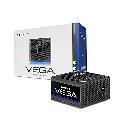 Блок питания CHIEFTEC Vega (850W), >90%, 80+ Gold, 135мм FDB, 1xMB 24pin(20+4), 2xCPU 8pin(4+4), 3xMolex, 6xSATA, 4xPCIe 8pin(6+2), 1xPCI