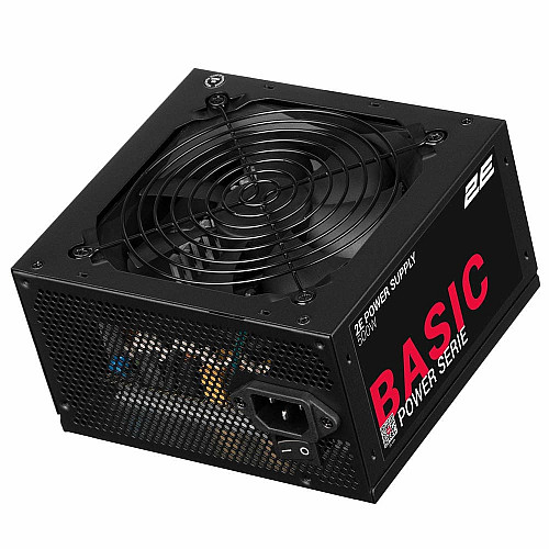 Блок живлення 2E Basic Power  (500W), >80%, 120мм, 1xMB 24pin(20+4), 1xCPU 8pin(4+4), 3xMolex, 4xSATA, 2xPCIe 8pin(6+2)