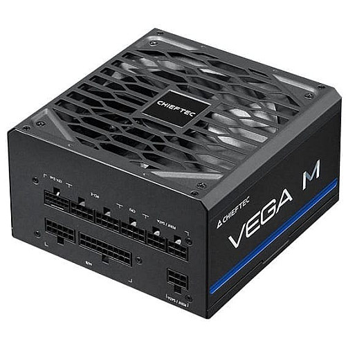 Блок питания CHIEFTEC Vega M (750W), >90%, 80+ Gold, 135мм FDB, 1xMB 24pin(20+4), 2xCPU 8pin(4+4), 3xMolex, 6xSATA, 4xPCIe 8pin(6+2), 1xPCI