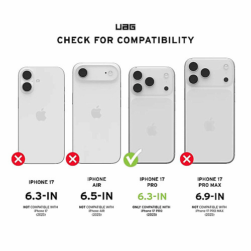 Чехол UAG для iPhone 17 Pro, Pathfinder Clear MagSafe, Ice/Silver