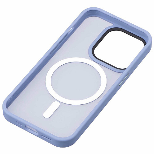 Чехол 2Е Basic для iPhone 15 Ultra, Soft Touch MagSafe Cover, синий светлый