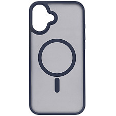 Чохол 2Е Basic для  iPhone 16 Plus, Soft Touch MagSafe Cover, синій темний