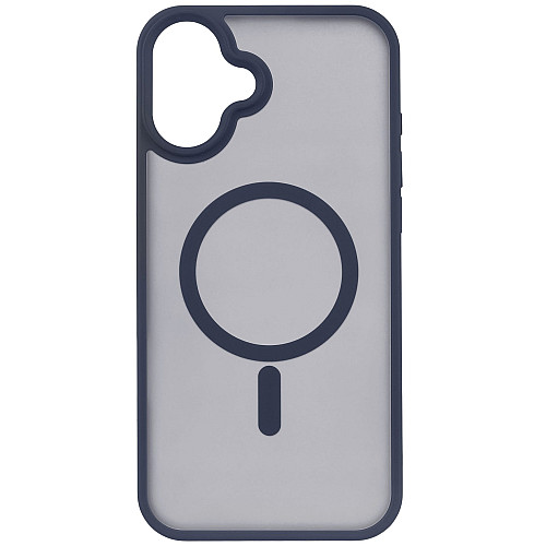 Чохол 2Е Basic для  iPhone 16 Plus, Soft Touch MagSafe Cover, синій темний