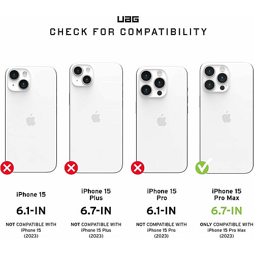 Чохол UAG для iPhone 15 Pro Max, Plyo Magsafe, Ice/Rose Gold