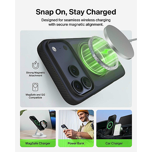 Чехол Belkin для iPhone 17 Pro Max, Magnetic Protective Grip, Black