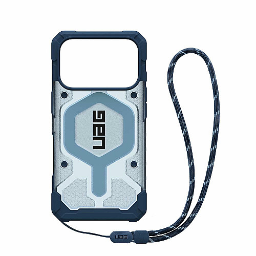 Чехол+ремень UAG для iPhone 17 Pro, Pathfinder Clear MagSafe Bundle, Blues Lanyard