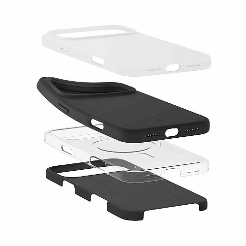 Чохол Spigen для iPhone 17 Pro, Silicone Fit MagFit, Black