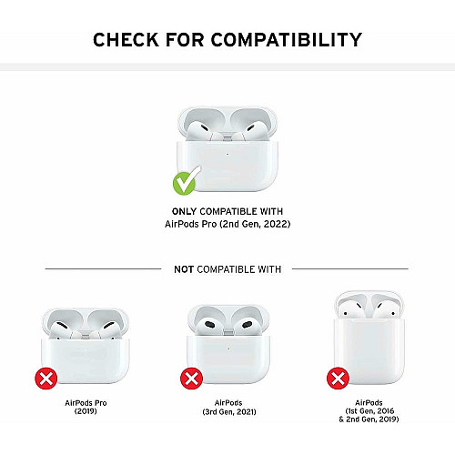 Чохол UAG для AirPods Pro (Gen 2, 2022), Civilian, Black