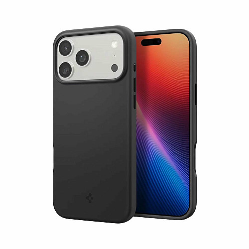Чохол Spigen для iPhone 17 Pro, Silicone Fit MagFit, Black
