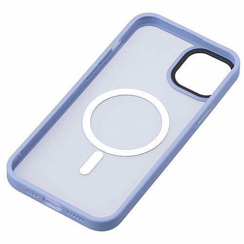 Чохол 2Е Basic для iPhone 15 Plus, Soft Touch MagSafe Cover, синій світлий